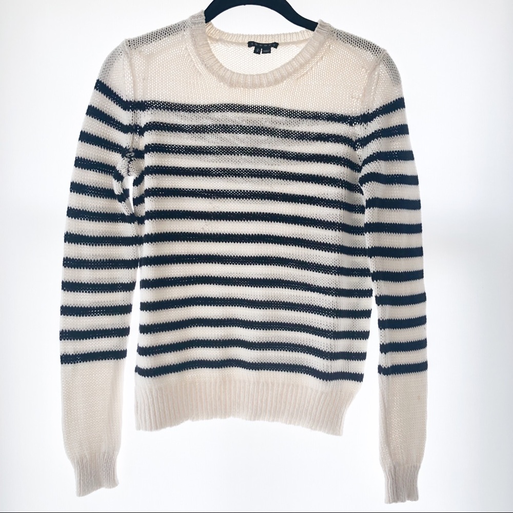 Theory Striped Knit Sweater Sz S